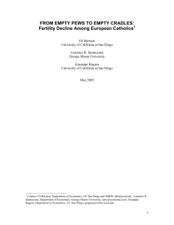 "From Empty Pews to Empty Cradles: Fertility