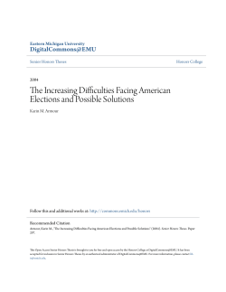 The Increasing Difficulties Facing American Elections and Possible