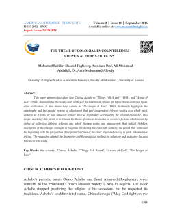 AMERICAN RESEARCH THOUGHTS &ndash; Vol.1, issue 1, 2014