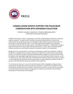 canada goose boosts support for polar bear conservation