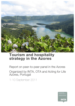Tourism and hospitality strategy in the Azores