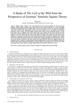 A Study of The Call of the Wild from the Perspective of Greimas
