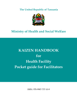 KAIZEN HANDBOOK for Health Facility Pocket guide for