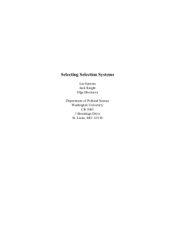 Selecting Selection Systems