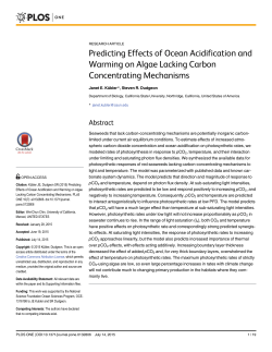Predicting Effects of Ocean Acidification and Warming