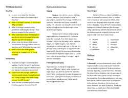 ACT I Study Questions Recalling 1. In what terms does the Narrator