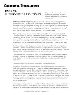 Supernumerary Teats - Canadian Llama and Alpaca Association