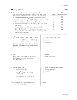 The rate at which water flows out of a pipe, in gallons per hour, is