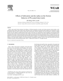 Effects of lubrication and die radius on the friction