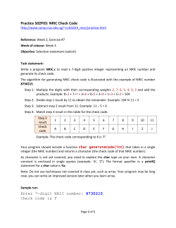 Practice S02P03: NRIC Check Code Enter 7