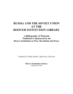 russia and the soviet union at the hoover institution library