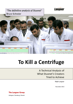 To Kill a Centrifuge