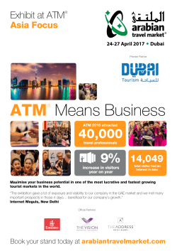 ATM Means Business - Arabian Travel Market