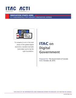 ITAC on Digital Government - Information Technology Association of