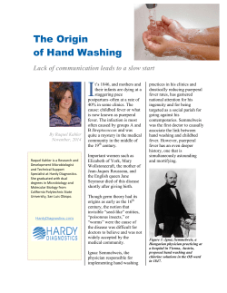 The Origin of Handwashing