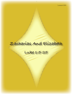 Zacharias And Elizabeth