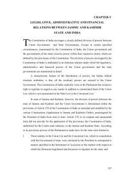 chapter-v legislative, administrative and financial