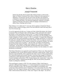 Mao`s Shadow
