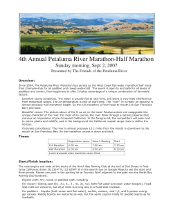 4th Annual Petaluma River Marathon-Half Marathon