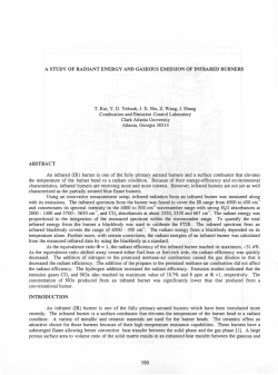 A Study of Radiant Enegery and Gaseous Emission of Infrared Burners