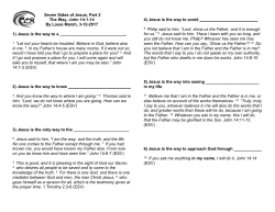 Seven Sides of Jesus, Part 2 The Way, John 14:1