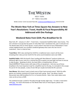 The Westin New York at Times Square Has Answers to New Year`s