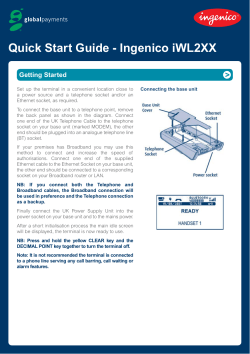 Quick Start Guide - Ingenico iWL2XX