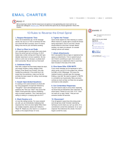 Save Our Inboxes! Adopt the Email Charter!