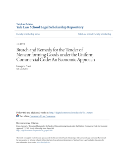 Breach and Remedy for the Tender of Nonconforming Goods under