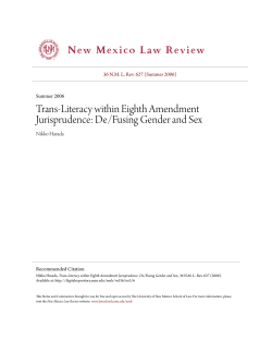 Trans-Literacy within Eighth Amendment Jurisprudence: De/Fusing