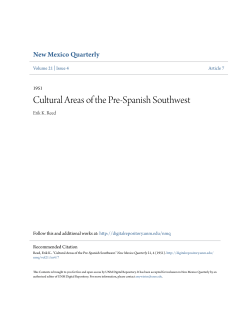 Cultural Areas of the Pre-Spanish Southwest