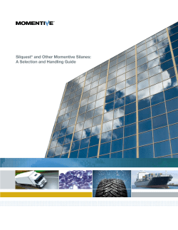 Silquest* Silanes Product Selection Guide