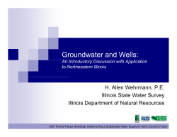 Groundwater and Wells - Illinois State Water Survey