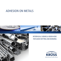 adhesion on metals