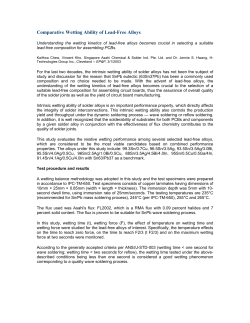 Comparative Wetting Ability of Lead-Free Alloys
