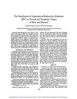 The Distribution of Administered Radioactive Rubidium (Rb86)in