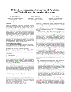 Ordered vs. Unordered: a Comparison of Parallelism and Work