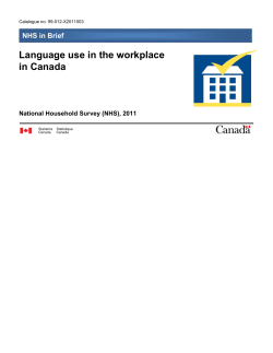 Language use in the workplace in Canada