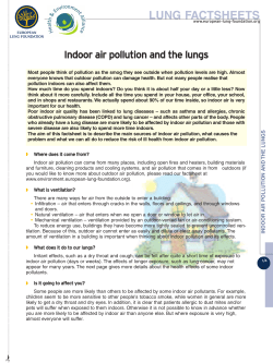 Indoor air pollution - European Lung Foundation