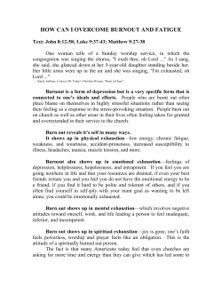 how can i overcome burnout and fatigue