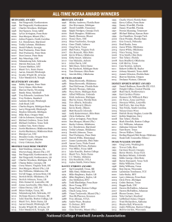 all-time ncfaa award winners - National College Football Awards