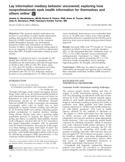 Lay information mediary behavior (LIMB) uncovered