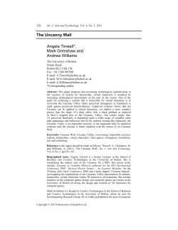 The Uncanny Wall - University of Bolton