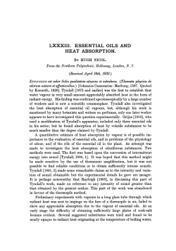 lxxxiii. essential oils and heat absorption.