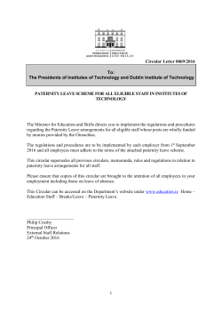 The Presidents of Institutes of Technology and Dublin Institute of