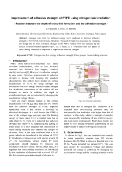 Improvement of adhesive strength of PTFE using nitrogen ion