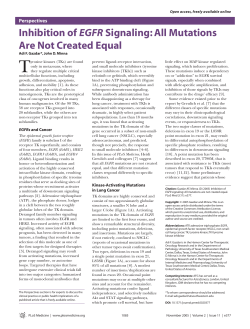 Inhibition of EGFR Signaling: All Mutations Are Not Created Equal