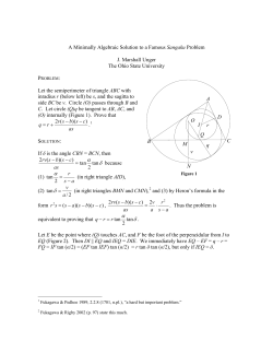 PROBLEM 16: Let the sides of triangle ABC with inradius r have