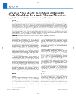 Complement Proteins C3 and C4 Bind to Collagen and Elastin in the