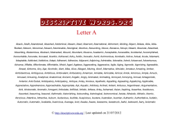 Descriptive Words A-Z